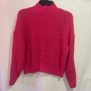 Freshman 1996 Bright Pink Eyelash Knit Pullover Women's Sweater - Size S
